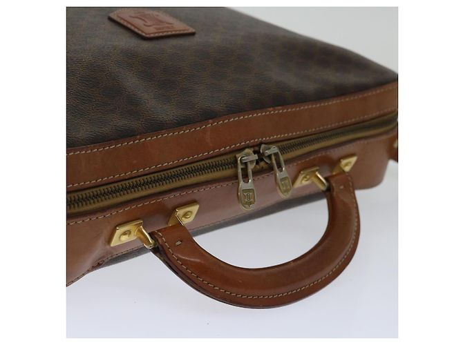 Céline Borsa a mano in tela Macadam CELINE PVC 2 vie marrone Auth 66506 - vista 4