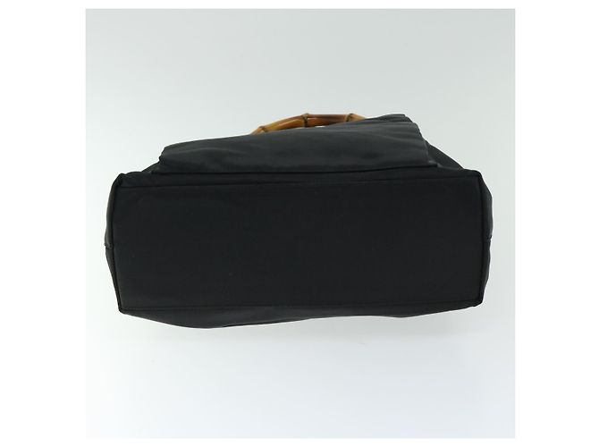 Borsa a mano in nylon GUCCI Bamboo 2way nera 002 3754 0506 Auth ep3379 Nero - vista 9