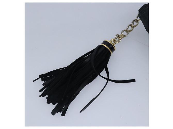 BALLY Borsa a Spalla a Catena in Pelle Nera e Oro Auth 97462 Nero D'oro - vista 10