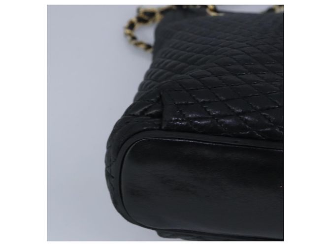 BALLY Borsa a Spalla a Catena in Pelle Nera e Oro Auth 97462 Nero D'oro - vista 15