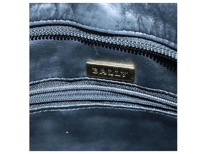 BALLY Borsa a Spalla a Catena in Pelle Nera e Oro Auth 97462 Nero D'oro - vista 18