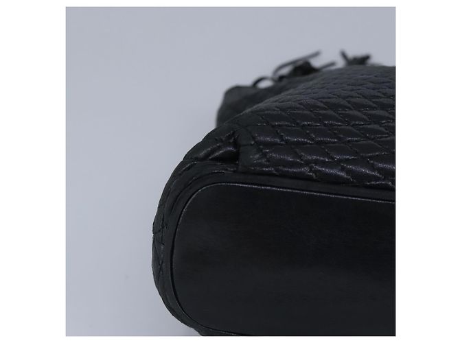 BALLY Borsa a Spalla a Catena in Pelle Nera e Oro Auth 97462 Nero D'oro - vista 9