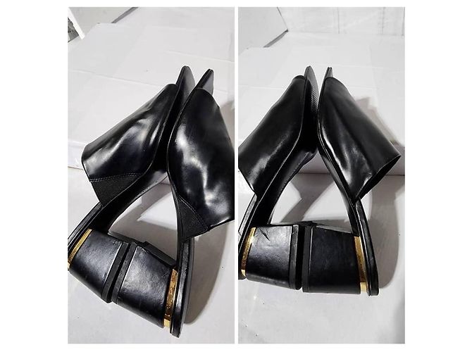 Autre Marque Charles and Keith Square Toe Heel Mules Black Size 38 - view 7