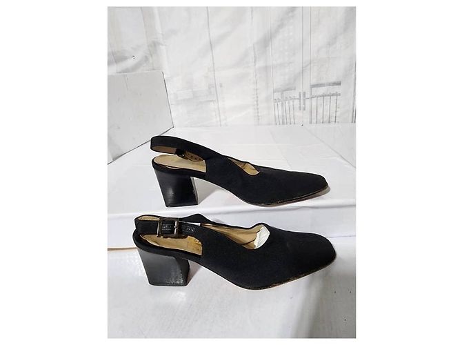 Salvatore Ferragamo Talon Compensé Noir Taille 7 - vue 4