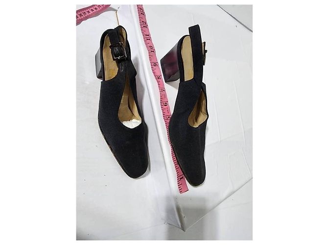 Salvatore Ferragamo Talon Compensé Noir Taille 7 - vue 6