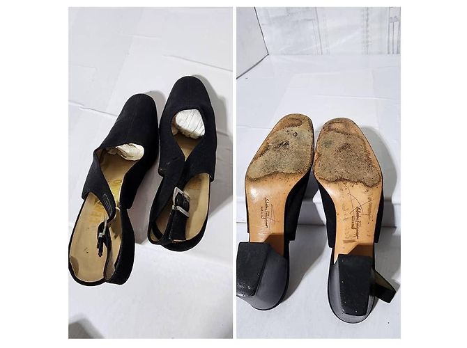 Salvatore Ferragamo Talon Compensé Noir Taille 7 - vue 7