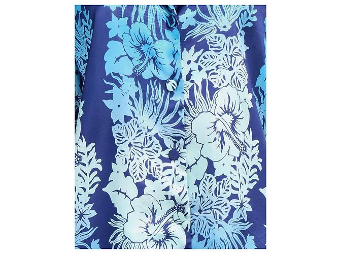 Camisa Sandro con estampado hawaiano azul de viscosa - vista 2