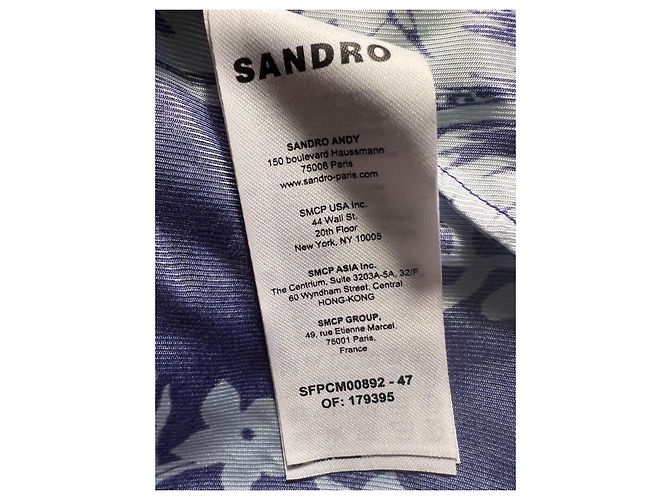 Camisa Sandro con estampado hawaiano azul de viscosa - vista 5
