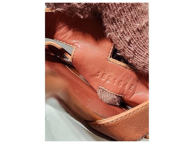 Hermès Hermes Leder Nappa Oasis Absätze Pfirsich Größe 40 Angeln - Ansicht 14