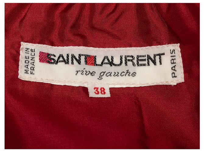 Falda SAINT LAURENT T.FR 38 Terciopelo Roja - vista 4