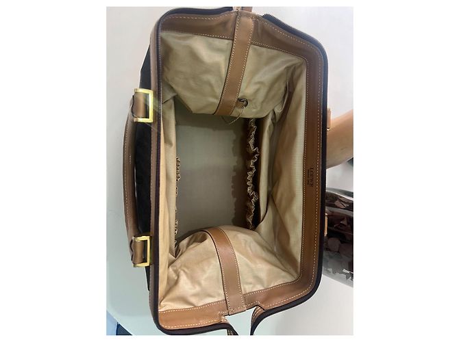 Borsa a mano Loewe in tela monogrammata e pelle Marrone Marrone chiaro Marrone scuro - vista 11