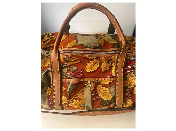 Borsa da viaggio Loewe in pelliccia verde giallo marrone Marrone chiaro Marrone scuro - vista 10