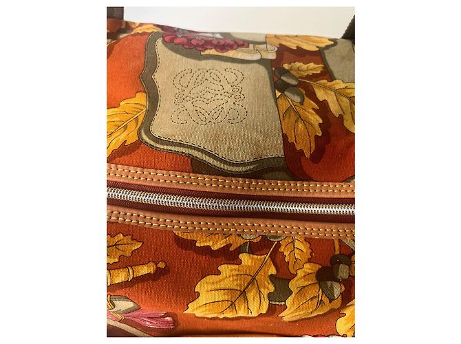 Borsa da viaggio Loewe in pelliccia verde giallo marrone Marrone chiaro Marrone scuro - vista 11