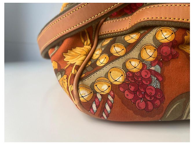 Borsa da viaggio Loewe in pelliccia verde giallo marrone Marrone chiaro Marrone scuro - vista 18