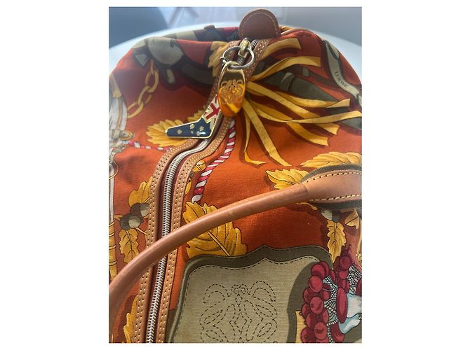 Borsa da viaggio Loewe in pelliccia verde giallo marrone Marrone chiaro Marrone scuro - vista 7