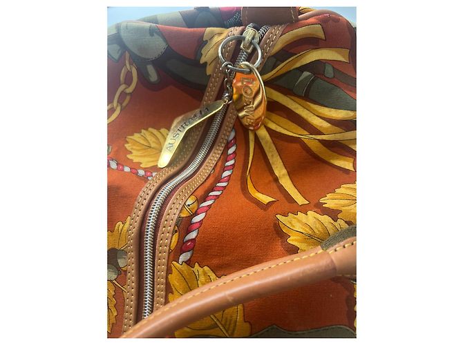 Borsa da viaggio Loewe in pelliccia verde giallo marrone Marrone chiaro Marrone scuro - vista 8