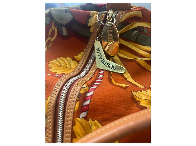 Borsa da viaggio Loewe in pelliccia verde giallo marrone Marrone chiaro Marrone scuro - vista 9