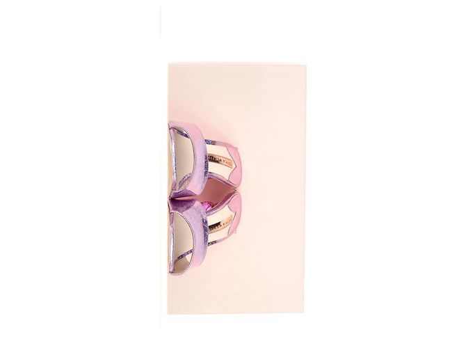 Mule Mid Flo Flamingo da Sophia Webster em couro rosa - vista 14