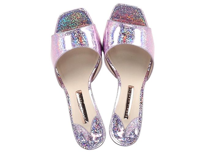 Mule Mid Flo Flamingo da Sophia Webster em couro rosa - vista 3