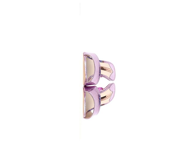 Mule Mid Flo Flamingo da Sophia Webster em couro rosa - vista 9