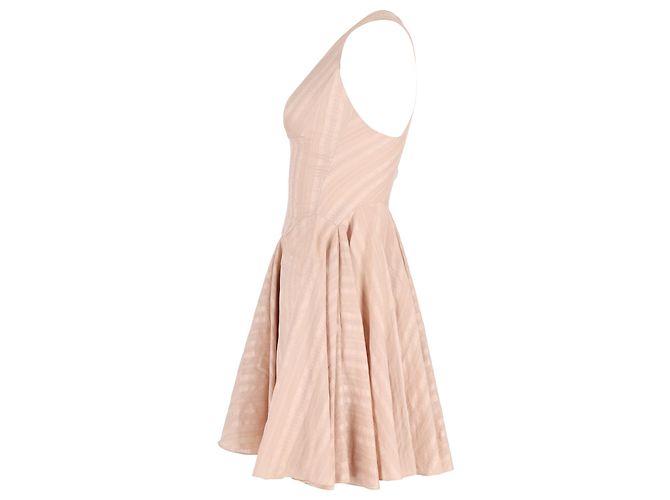 Abito mini halter stampato Alaïa in viscosa nuda Marrone Carne - vista 2