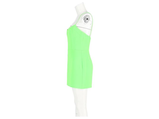 Autre Marque Alex Perry Cayde Mini ärmelloses Kleid aus neongrünem Polyester - Ansicht 5