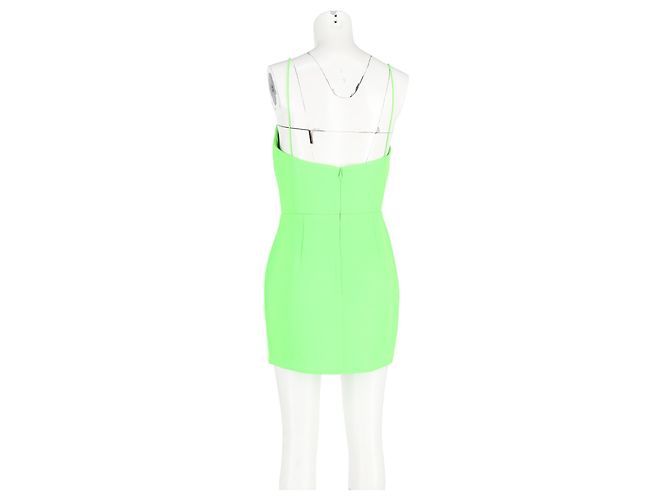 Autre Marque Alex Perry Cayde Mini ärmelloses Kleid aus neongrünem Polyester - Ansicht 6