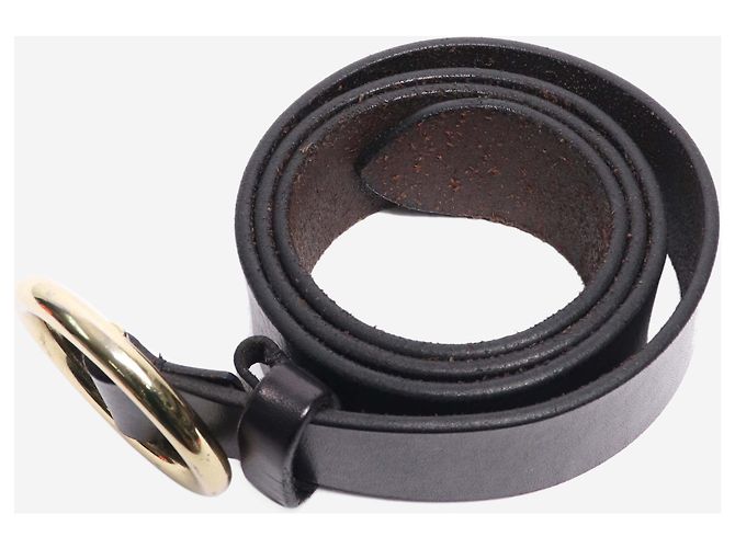 Frame Denim Schwarzer runder Schnallen-Gürtel - Ansicht 4