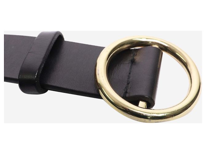 Frame Denim Schwarzer runder Schnallen-Gürtel - Ansicht 5