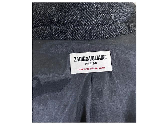 Zadig & Voltaire Abrigo Mio de un solo botón Gris oscuro Gris antracita - vista 7