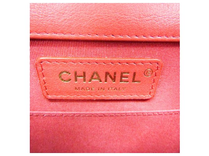 Borsa a spalla in pelle Chanel Boy per donne Rosso - vista 13