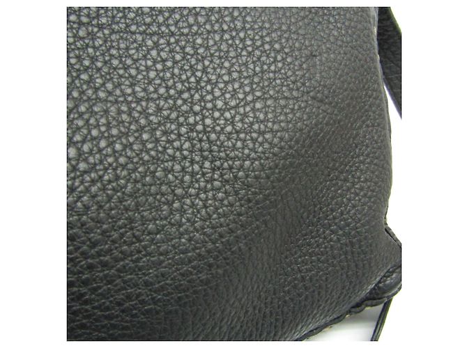 Borsa a tracolla in pelle da donna Fendi Selleria 8BT116 Nero - vista 10