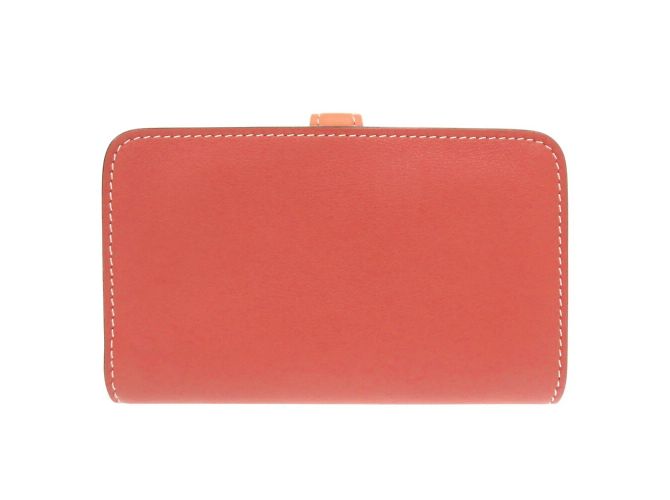 Monedero Hermès Dogon Swift Crevette Roja Coral - vista 4