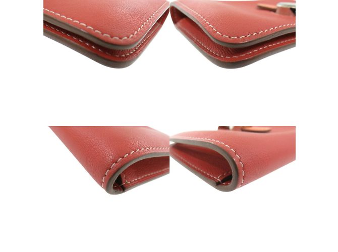 Monedero Hermès Dogon Swift Crevette Roja Coral - vista 5