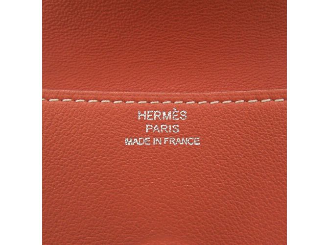 Monedero Hermès Dogon Swift Crevette Roja Coral - vista 7