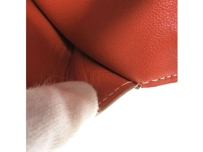 Monedero Hermès Dogon Swift Crevette Roja Coral - vista 9