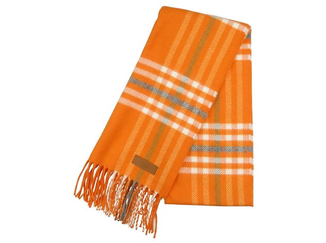 Hermès Sciarpa in cashmere Hermes arancione - vista 2