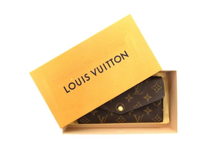 Cartera Larga Monograma Sarah de Louis Vuitton Castaño - vista 3