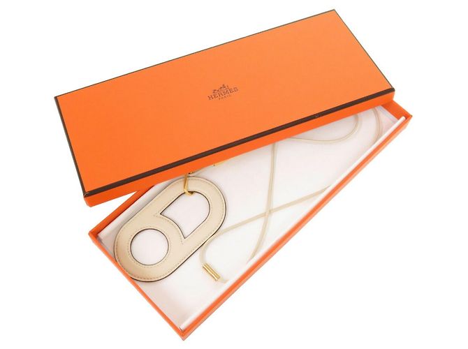 Hermès Colar Hermes Variation Vaux Swift Nata Y Stamp - vista 3