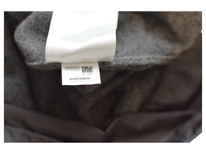 Moncler Haut à capuche en laine vierge grise S - vue 5