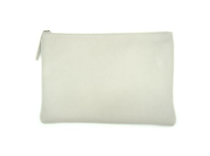 Borsa Clutch Balenciaga Clip M Bianco - vista 2