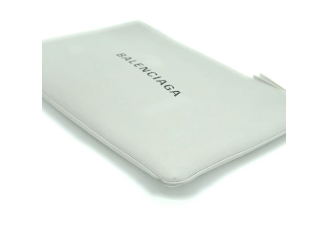 Borsa Clutch Balenciaga Clip M Bianco - vista 3