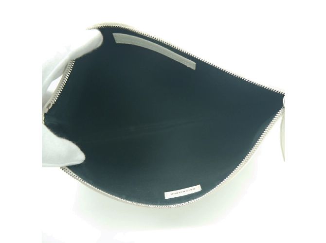 Borsa Clutch Balenciaga Clip M Bianco - vista 6
