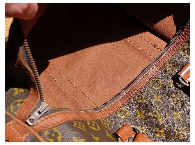 Abbesses Louis Vuitton Sac de voyage Keepall 40 Vintage monogram Marron - vue 7