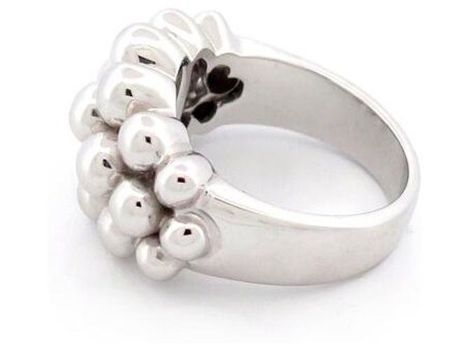 ANELLO BOUCHERON GRAINS DE RAISINS 51 NUOVO IN ORO BIANCO 18K Argento - vista 3