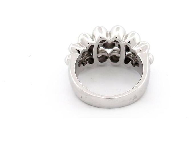ANELLO BOUCHERON GRAINS DE RAISINS 51 NUOVO IN ORO BIANCO 18K Argento - vista 5