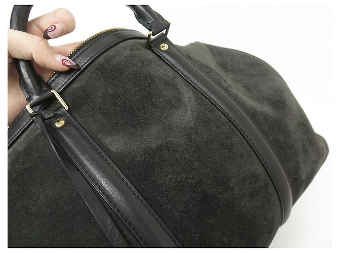 BORSA LOUIS VUITTON SOFIA COPPOLA GM 36CM SUEDE ASFALTO Grigio antracite - vista 10