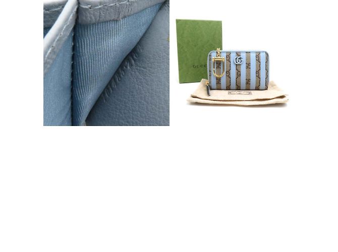 Monedero de lona GG Supreme de Gucci Castaño Azul - vista 5