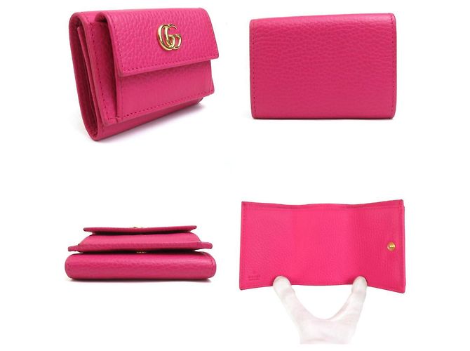 Marmont Gucci Pink Leder Dreifach-Brieftasche - Ansicht 2