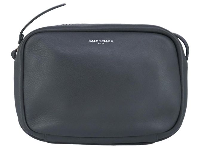Borsa a spalla in pelle BALENCIAGA Everyday camera S grigia Auth hk1763 Marrone - vista 13